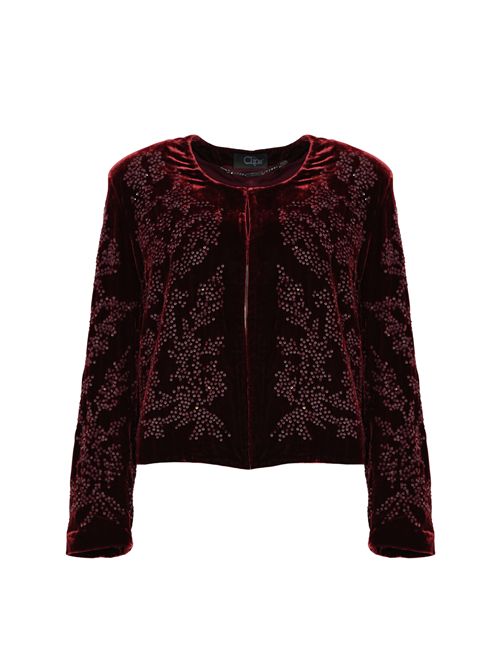 Giacca in velluto di misto seta con ricamo paillettes Clips | A600 567100012